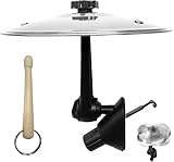 Auto Crash Becken Verstellbares Mini Schlagzeug für Lüftungsschlitze Metallisches Percussion-Set mit Klarem Klang Kreatives Geschenk für Musikliebhaber Autofans(Silber)