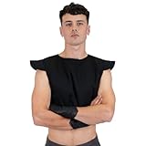 Flak Weste Nackensiegel Bulletproof Cosplay Kostüm Airsoft Paintball Techwear Armor Dystopian Burning Man Apokalyptische Kleidung, Schwarz, Small