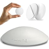 Bumms Türstopper für Boden und Wand Weiß selbstklebend ohne bohren [4 Stück] - Ø 60 mm - Wandpuffer für Wandschutz aus Gummi - Türpuffer für Türanschlag, Türgriffschutz bei Wänden