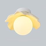 Jadssox nordische Deckenleuchte Blume halbbündige Deckenleuchte Moderne Harz Florale Decke Leuchte, 9' Flurlampen G9 in der Nähe von Deckenleuchten für Kinderzimmer Küche