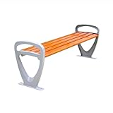 LJHFG63KUYT Terrassenmöbel Orange Park Outdoor-Bank, Aluminium-Stuhlbeine, die mehrere Personen ohne Rückenlehne abstützen für Außenbereiche