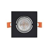 PRIOS Einbaustrahler Fibur (Modern) in Schwarz aus Metall (1 flammig, GU10) - HV-Einbaustrahler Einbauleuchte Wohnzimmerleuchte