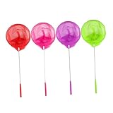 JUMPLAWN 5 Stück Teiliges Edelstahl Teleskopnetz Ausziehbar für Bunte Insektenfangnetze mit Rutschfestem Griff Sicher für Schmetterlinge Kleine Fische und Outdoor Abenteuer Zufällige Farbe