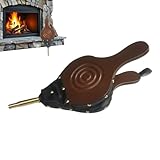 Grillgebläse | I Holz-Kaminbalg mit Gurt, tragbarer Holz-Luftbalg, manuelles Luftgebläse, tragbarer Kaminbalg für Camping, Wandern, Picknick