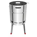 Tramontina Grilltonne, Grillfass, Edelstahl, Holzkohlegrill, rostfreier Edelstahl, BBQ (Grilltonne)