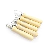 Angoily 10 Stück Teiliges Set Tonwerkzeugen mit Holzgriff für Modellierskulpturen für Anfänger Geeignet Langlebige und Vielseitige Töpferwerkzeuge