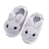 CONGARTENO Hausschuhe mit Rutschfester Sohle Warm Gefütterte Plüschpantoffeln in Niedlicher Kaninchenform Weiche Leichte Bettschuhe für Kalte Wintertage Schützende Zehen und Fersen