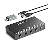 Cubilux 5-Kanal USB Audio Schnittstelle für Aufnahme, Streaming,USB auf 3,5 mm Soundkarte mit Stereo Mikrofoneingang,Line-In,Line-Out und Kopfhöreranschluss für Monitore,unterstützt Windows und Mac OS