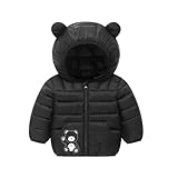Generisch Winterjacke Mädchen Jungen Mantel Jacke Warm Puffer Jacken mit Kapuze Baumwolle Wintermantel Übergangsjack Leichte Daunenjacke Windjacke Outerwear
