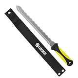 PAXLINSEN Gartenmesser mit Säge, 280mm Machete Messerklinge ideal für Garten, Camping und Outdoor, Großes Messer Outdoor für Wald inklusive Scheide aus Oxford-Stoff, Gelb