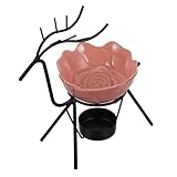 PRETYZOOM 1 Satz Eisen-Aroma-Diffusor Flamme duftend Kessel Räucherkegel Dampf Düfte aromatherapie aromastein Aromazerstäuber Duftlampe Desktop-Räuchergefäß Räuchergefäß Keramik Black
