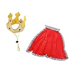 Zeizafa Regals Pet King Outfit Goldene Bestickte Umhänge Kronen Weiche Elastische Träger Für Feierlichkeiten Hundefotografie Kostüm