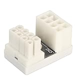 GPU u Drehen -Power -Adapter, GPU 180 Grad Hoek Power -Adapter Frau an Männliche Nachhaltige STD -Typ Verbesserte Stromkonnektivität 8 Pin PCIe für Desktop -Grafikkarte (White)