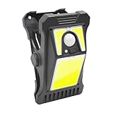 Clip On Solar Light, Motion Sensor Wall Lamps, Patio Fence Lights, 3 Lighting Modes, Solar-Powered or USB Rechargeable, 17.8x10.8x10.5cm, Perfect for Camping and Garden Lighting
