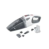 SEVERIN 4-in-1 Akku-Handstaubsauger, kabelloser Nass- & Trockensauger für Autositze, Handsauger für Tierhaare & Flüssigkeiten, bis zu 30 Min Laufzeit im Eco-Mode, weiß-grau, rot, HV 7146
