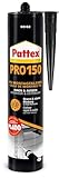 Pattex PRO 150 Montagekleber, extrem schnell & starr aushärtender Baukleber für Holz, Keramik, Naturstein & mehr*, lösemittelfreier Kleber für Reparaturen innen & außen, Beige, 1x495g