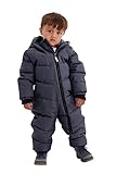 Killtec Skioverall Kinder Twinkly MNS ONPC B - Overall in Daunenoptik - Schneeanzug mit Kapuze - Winteranzug mit flauschigem Innenfutter, dunkelnavy, 110/116