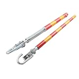 Lfhelper Abschleppstange Pannenhilfe mit Federdämpfung 3T Abschleppstange Auto Abschleppstange Schlepplänge Stahl Sicherheits-Abschleppstange Car PKW KFZ Abschleppsystem 175cm, Rot und Gelb
