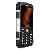 Hammer H Forge Outdoor Handy ohne Vertrag, 2300mAh Akku, 32 GB, 2,4' TFT Display, große Tasten, Taschenlampe, 2 MP Kamera, FM-Radio, USB-C, Dual SIM, IP68/MIL-STD-810H, Schwarz