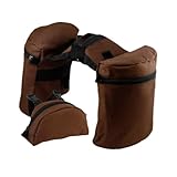 Milageto Satteltasche für Pferde, Horntasche, Sattelhorntaschen-Set, Reitsport, tragbar, vielseitig, Knaufhorntaschen, Trail-REIT-Satteltaschen, Kaffee