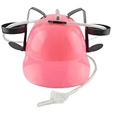 Xweptuy Bierhut kreativer Trinkhut niedlicher Spaß Trinkhelm für Bier und Soda Neuheit Bierhelm Trinkhut Dose Holder Hut Cap mit Stroh für Zuhause, Party, Party