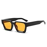 PPFVVTV Modische Luxus-Sonnenbrille für Damen, Retro-Stil, Leopardenmuster, Blau-Grün, UV400, Schwarz / Orange, Einheitsgröße