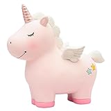 Einhorn Spardose,Bootoow Bruchsichere Sparschwein Spardose Kinder Groß Aus Harz Sparschwein In Einhornform Super Süßes Geschenk Für Geburtstage, Weihnachten, Babypartys Spardose Kinder (Rosa)