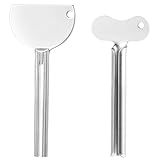 2 Stück Tubenquetscher, Edelstahl Tubenaufroller, Silber Tube Squeezer zur Reduzierung Des Abfalls für Alle Arten von Weichen und Harten Rohren wie Zahnpasta, Pigmente, Schuhcreme