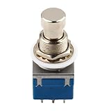 YARNOW Effektpedal Fußschalter True Bypass 3pdt Metall 9 polig Blau für Gitarren Effektpedal Vintage Pedalverkabelung