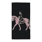 DWVTFSM Saugfähige Handtücher, 30,5 x 61 cm, dekoratives Badezimmer-Handtuch, weiche Mikrofaser, Gesichtshandtuch, Dressurreiter, Pferd, Geschirrtücher für Badezimmer, Küche, Hotel, Spa, Badetücher