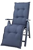 KETTtex 2179 Auflage Relaxliegen Florence anthrazit Sitzpolster 170x50x8 cm (ohne Liege)