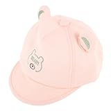 SAFIGLE Babymütze kopfschutz -Sommerhut -Strandhut Sonnenhut Strohhut für Kleinkinder Eimerhüte Kappe Neugeborener Sonnenhut Trucker-Mütze für Reine Baumwolle Rosa