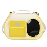 SYLGXH Katzentasche Umhängetasche For Haustierausflüge, Tragbare, Atmungsaktive Katzentasche, Tragbare Katzenschultasche, Reiserucksack For Hunde Tragetasche für Katzen(Yellow)