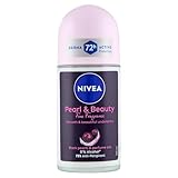NIVEA Pearl & Beauty Fine Fragrance Deo Roll on 50 ml, Deodorant für Damen, Antitranspirant für 72h Schutz, Formel mit schwarzen Perlenextrakten und Duftölen für einen raffinierten Duft