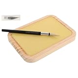 DOITOOL Selbstgemacht Bastelset Schneidewerkzeuge mit 15cm Quadratischer Wachsplatte Öl und Antihaftbeschichtet Präzise Papierschnittwerkzeuge für Fensterblumen Bastel und