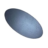 Gadpiparty Ovales Schwarzes Schiefer serviertablett Rutschfeste Steakplatte und Sushi servierplatte im Vintage stil Rustikale Granitplatte für Restaurant und Küche