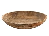 Dekoschale Holzschale rund H6cm modern schlicht Mangoholz massiv Größe ø 30 cm