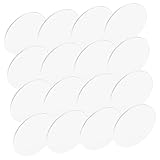 Cabilock 30 Stück Teiliges Acryl mini spiegelfolien Selbstklebende DIY Wanddekor Aufkleber Oval Glatt Vielseitig für Wohnzimmer Badezimmer Möbel und Fliesen Einfache Anbringung Kreative