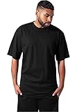Urban Classics Herren T-Shirt Tall Tee, Oversized T-Shirt für Männer, Baumwolle, gerippter Rundhals, black, XL