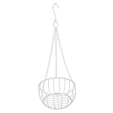 Garneck Hängekorb Blumentopf Hängende Drahtkörbe Hängetopf Hängende Pflanzentöpfe Für Wandhaken Künstlicher Wandpflanzer Hängender Pflanztopfhalter Pflanzgefäße Wandbehangregal Weißes