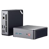 AWOW Mini PC W-11 Pro Gen12 N100 Quad Core 3.40 GHz, 16 GB DDR4 512 GB M.2 SSD Mini Desktop Computer, Micro PC Dual Display HDMI DP 4K@60 Hz RJ45 1000Mbps Gigabit Ethernet, WiFi5