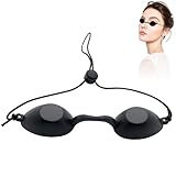 Generisch Solarium Brille Für Lichtschutz, UV Schutzbrille Für Solarium Therapie, Infrarot Schutzbrille Rotlichtlampe, Schutzbrille Für Rotlichtlampe, Solariumbrille Augenschutz, Silikon Schwarz
