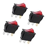 Cabilock 4 Stück Ersatz Kippschalter Elektrisch für Hot Pot und Bratpfanne Hochleistungs kippschalter aus Kupfer und Kunststoff Vielseitiger Schalter ohne Beschriftung für Elektroherde und