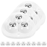 WRITWAA 12 Stück Kleiner Lenkrollen Kleberollen aus Robustem Material Schwenkbare Rollen für Mülleimer und Kleine Haushaltsgeräte Geräuscharm und Bodenschonend