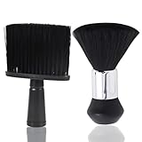 2 Stück Profi Nackenpinsel Set, Friseur Bürste, Friseur Pinsel, Haarpinsel, Soft Barbierbürste für Reinigung gebrochener Haare am Hals, Friseurzubehör für Salon Heimgebrauch, Langlebiges Barber Pinsel