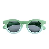 Béaba Sonnenbrille für Babys, 9-24 Monate, 100 % UV-Schutz – Cat 3, seitlicher Schutz, optimaler Komfort, 360° verstellbare Bügel, anpassbar an die Sicht, Kollektion Retro Delight Rainbow Green