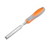 Mxxephemer Holzmeißel, Cr-V-Konstruktion, weicher PVC-Griff mit Hammerende für Holzbearbeitung, Schnitzerei, 32 mm (Größe: 10 mm) (16 mm)