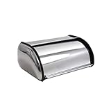 YARDWE Edelstahl Brotbox für Küche Brotbehälter Brotaufbewahrung Halter Bin Große Kapazität Brothalter Bäckerei Laden Weihnachten Home Supplies S Kein Fenster Kein Griff Silber