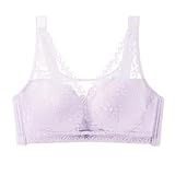 Sport-BH in Übergröße, für Damen, Übergröße, Sport-BH, kabellos, Übergröße, gepolsterter Sport-BH, violett, 90