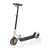 E-Scooter Kinder(6-12 Jahre)- bis zu 16 Km/h,Max. Reichweite 8 Km, 7-Zoll-Vorderrad mit Selbstbeleuchtung,6-Zoll-Vollreifen hinten,Elektroroller Faltbar für Kinder,Geschenk für Jugendliche (Rosa)